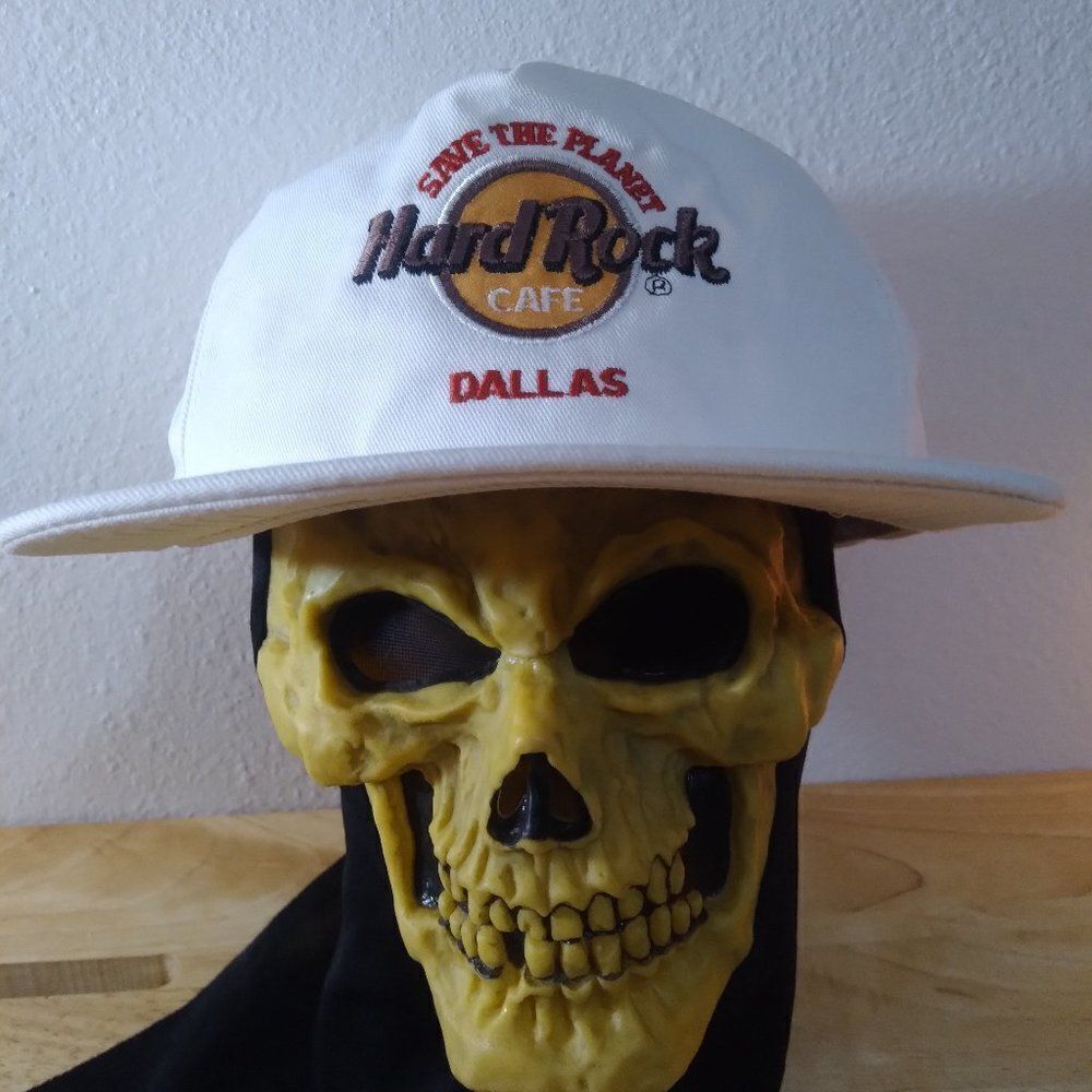 Vintage 90s Hard Rock Cafe Dallas Strap Back Hat Cap